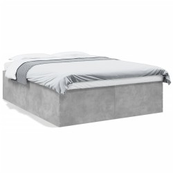 Cadre de lit sans matelas gris béton 160x200 cm 