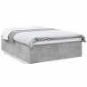Cadre de lit sans matelas gris béton 160x200 cm 