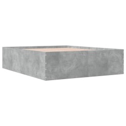 Cadre de lit sans matelas gris béton 160x200 cm 