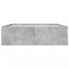 Cadre de lit sans matelas gris béton 160x200 cm 