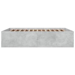 Cadre de lit sans matelas gris béton 160x200 cm 