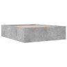 Cadre de lit sans matelas gris béton 160x200 cm 