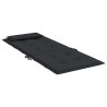 Coussins de chaise à dossier haut lot de 2 noir tissu oxford 