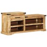 Banc à Chaussures 110x35x50 cm Bois Massif Écorché Mangue 