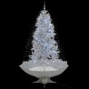 Arbre de Noël neigeux avec base de parapluie Blanc 190 cm 