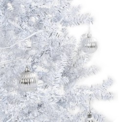 Arbre de Noël neigeux avec base de parapluie Blanc 190 cm 