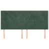 Tête de lit avec oreilles Vert foncé 163x16x118/128 cm Velours 