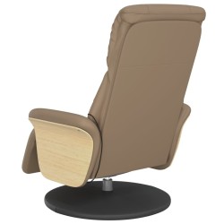 Fauteuil inclinable de massage repose-pieds cappuccino 