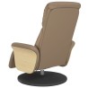 Fauteuil inclinable de massage repose-pieds cappuccino 