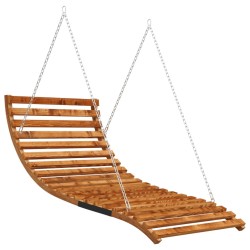 Lit balançoire Bois courbé avec finition en teck 115x147x46 cm 