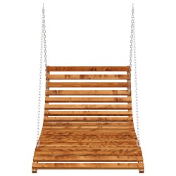 Lit balançoire Bois courbé avec finition en teck 115x147x46 cm 