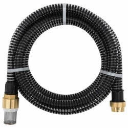 Tuyau d'aspiration avec raccords en laiton noir 1,1" 3 m PVC 