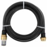 Tuyau d'aspiration avec raccords en laiton noir 1,1" 3 m PVC 