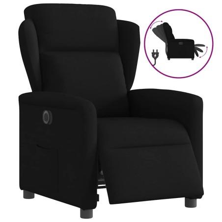 Fauteuil inclinable électrique Noir Tissu 
