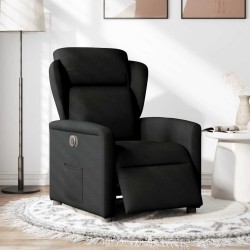 Fauteuil inclinable électrique Noir Tissu 