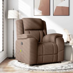 Fauteuil de massage inclinable Marron Tissu 