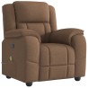 Fauteuil de massage inclinable Marron Tissu 