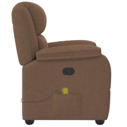 Fauteuil de massage inclinable Marron Tissu 