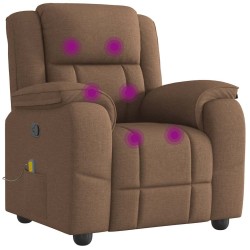 Fauteuil de massage inclinable Marron Tissu 