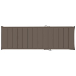 Chaise longue double et coussins taupe Bois de pin imprégné 