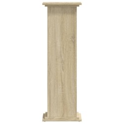 Support pour plantes chêne sonoma 33x33x100cm bois d'ingénierie 