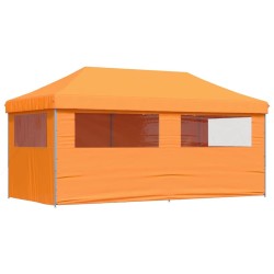 Tente de réception pliable escamotable avec 4 parois latérales 