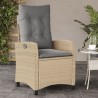 Chaises inclinables jardin lot de 2 et coussins résine tressée 