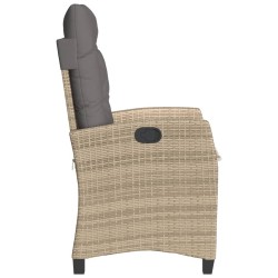 Chaises inclinables jardin lot de 2 et coussins résine tressée 