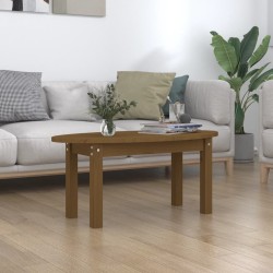 Table basse Marron miel 80x40x35 cm Bois massif de pin 