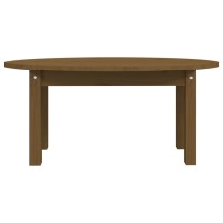 Table basse Marron miel 80x40x35 cm Bois massif de pin 