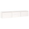 Meubles TV 3 pcs Blanc Bois massif de pin 