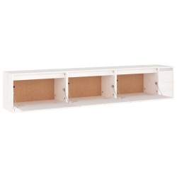 Meubles TV 3 pcs Blanc Bois massif de pin 