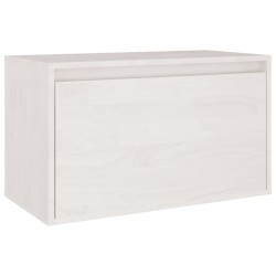 Meubles TV 3 pcs Blanc Bois massif de pin 