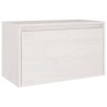 Meubles TV 3 pcs Blanc Bois massif de pin 