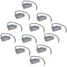 Lampes LED encastrée d'escalier 12 pcs 44x111x56 mm 