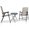 Ensemble de bistro 3 pcs Taupe Acier 