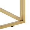 Table basse doré acier inoxydable et bois de mélèze massif 