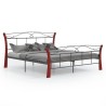 Cadre de lit sans matelas noir métal 140x200 cm 