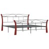 Cadre de lit sans matelas noir métal 140x200 cm 