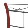 Cadre de lit sans matelas noir métal 140x200 cm 