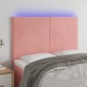 Tête de lit à LED Rose 144x5x118/128 cm Velours 