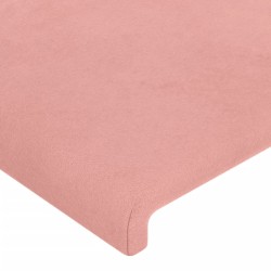 Tête de lit à LED Rose 144x5x118/128 cm Velours 