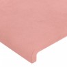 Tête de lit à LED Rose 144x5x118/128 cm Velours 