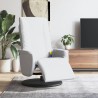 Fauteuil inclinable de massage repose-pieds blanc similicuir 