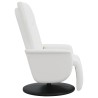 Fauteuil inclinable de massage repose-pieds blanc similicuir 