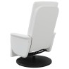 Fauteuil inclinable de massage repose-pieds blanc similicuir 