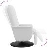 Fauteuil inclinable de massage repose-pieds blanc similicuir 