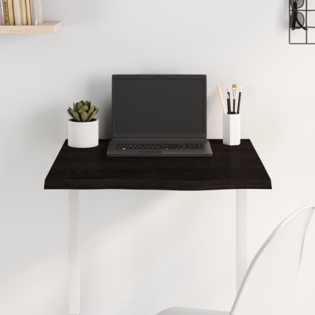 Dessus de bureau marron foncé 60x60x2 cm bois chêne traité 