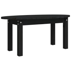 Table basse Noir 80x40x35 cm Bois massif de pin 
