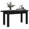 Table basse Noir 80x40x35 cm Bois massif de pin 